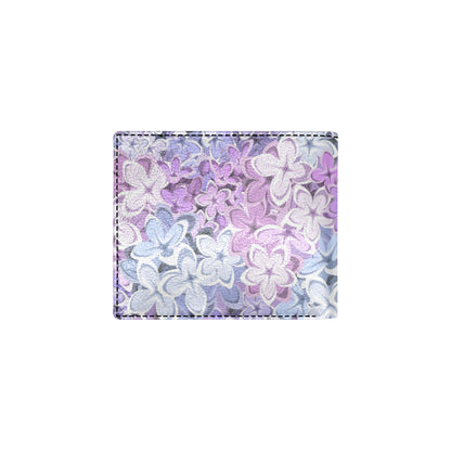 Lilac Pattern Print Design LI01 Men's ID Card Wallet