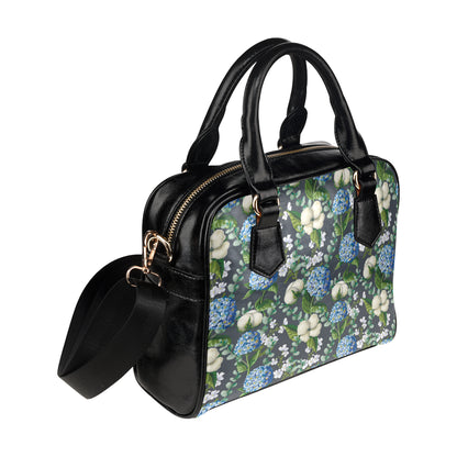 Hydrangea Pattern Print Design 02 Shoulder Handbag