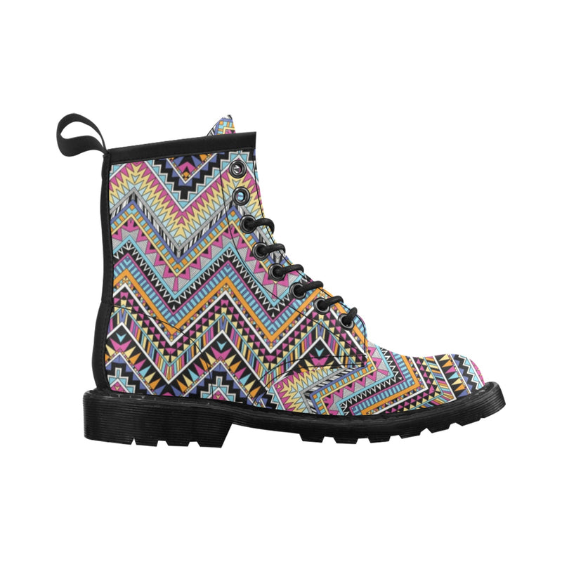 Multicolor zigzag Tribal Aztec Women's Boots