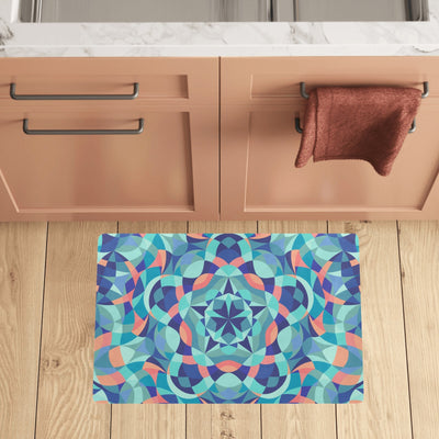 Kaleidoscope Pattern Print Design 03 Kitchen Mat