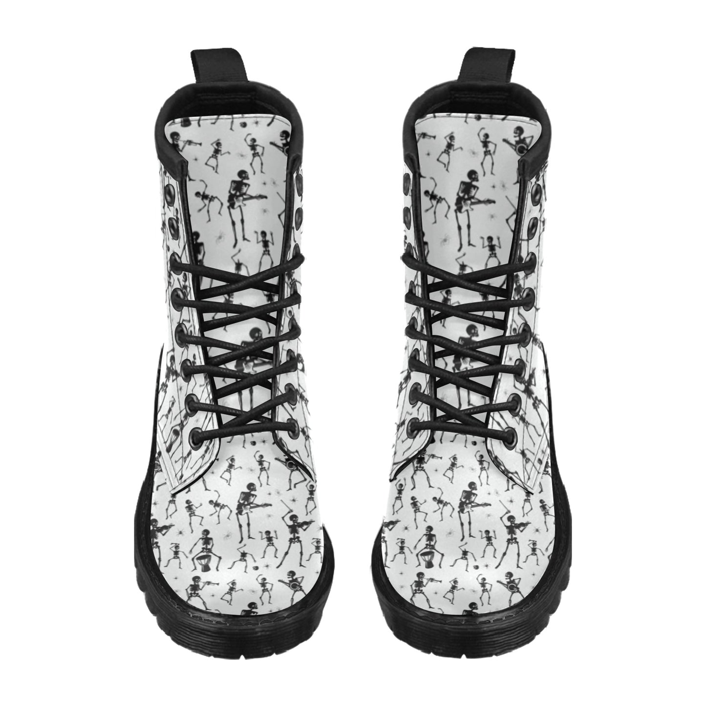 Skeleton Music Player Print Design LKS303 Women's Boots