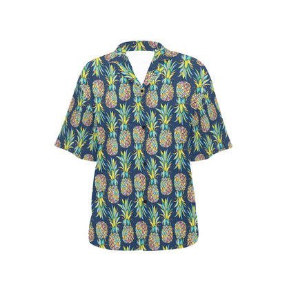 Pineapple Color Art Women's Hawaiian Shirt