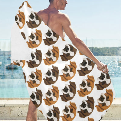 St Bernards Print Design LKS301 Beach Towel 32" x 71"