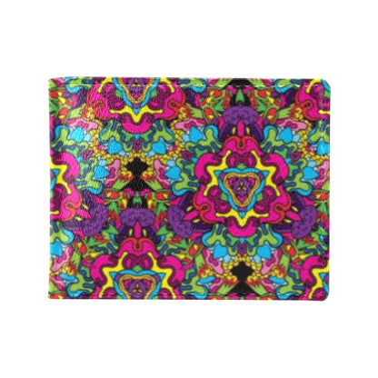 Trippy Print Design LKS303 Men's ID Card Wallet