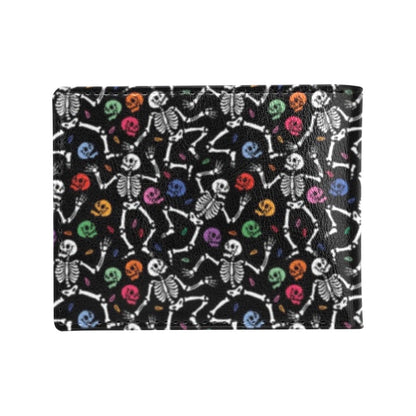 Skeleton Print Design LKS307 Men's ID Card Wallet