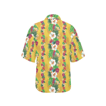 Hawaiian Themed Pattern Print Design H09 Women's Hawaiian Shirt