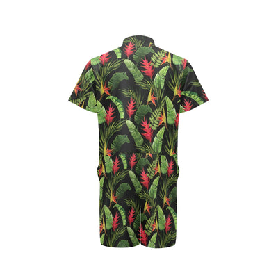 Bird Of Paradise Pattern Print Design BOP010 Men's Romper