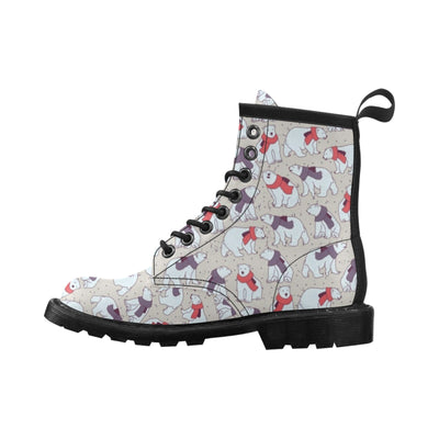 Polar Bear Pattern Print Design PB04 Women's Boots