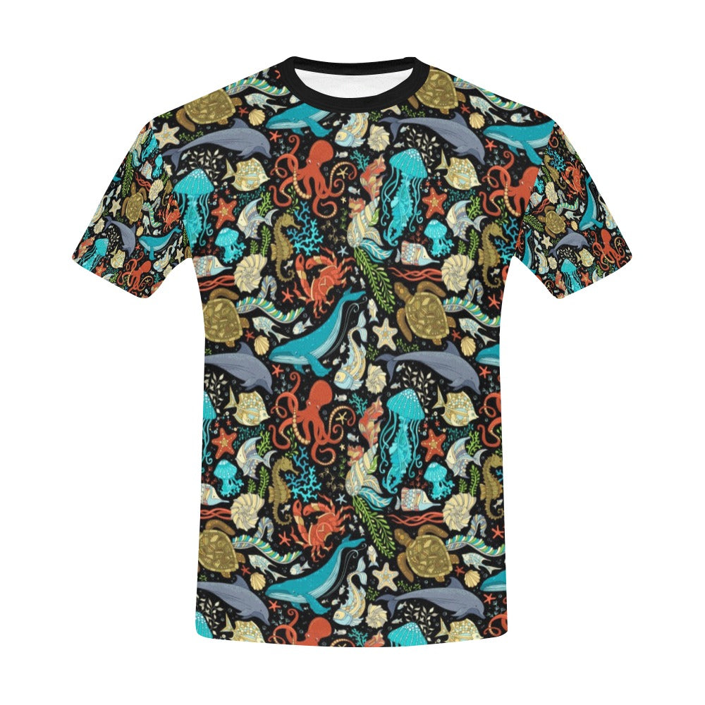 Underwater Animal Print Design LKS301 Men's All Over Print T-shirt