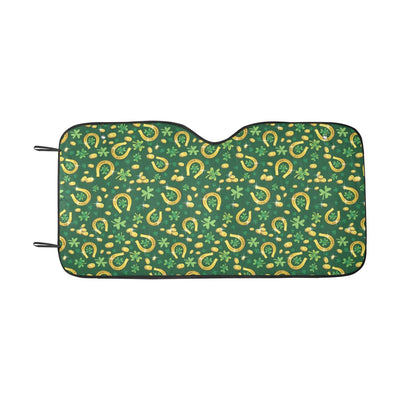 Shamrock Horse Shoes Saint Patrick's Day Print Design LKS307 Car front Windshield Sun Shade