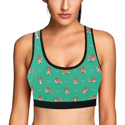 Basenji Pattern Print Design 02 Sports Bra