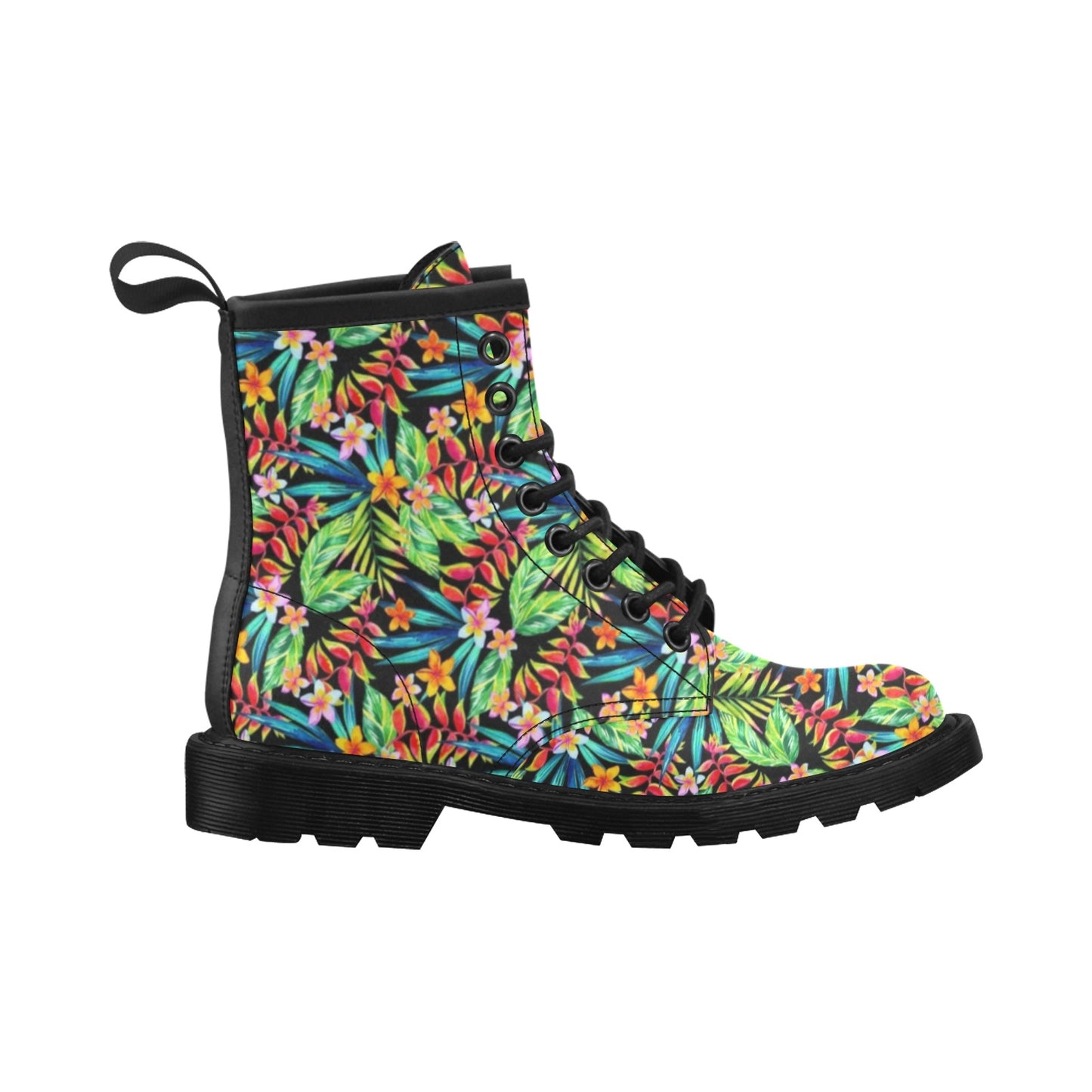 Heliconia Pattern Print Design HL09 Women's Boots