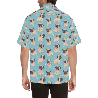 Pug Pattern Print Design A03 Men's Hawaiian Shirt