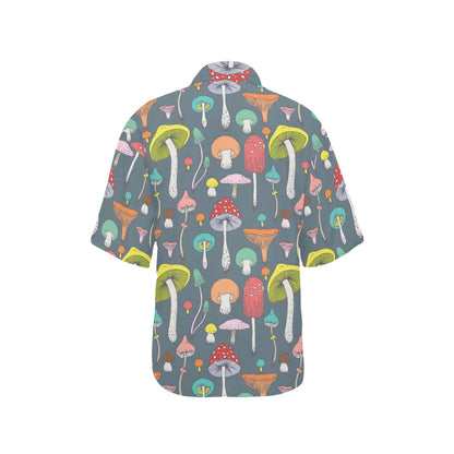 Mushroom Pattern Print Design A03 Women's Hawaiian Shirt