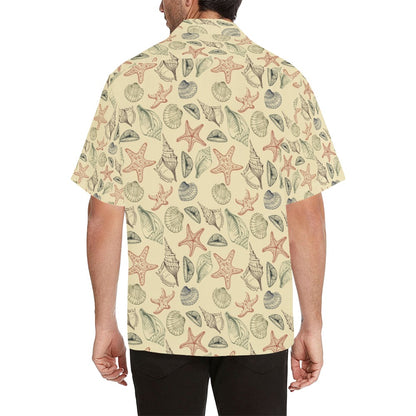 Seashell Print Design LKS305 Men's Hawaiian Shirt