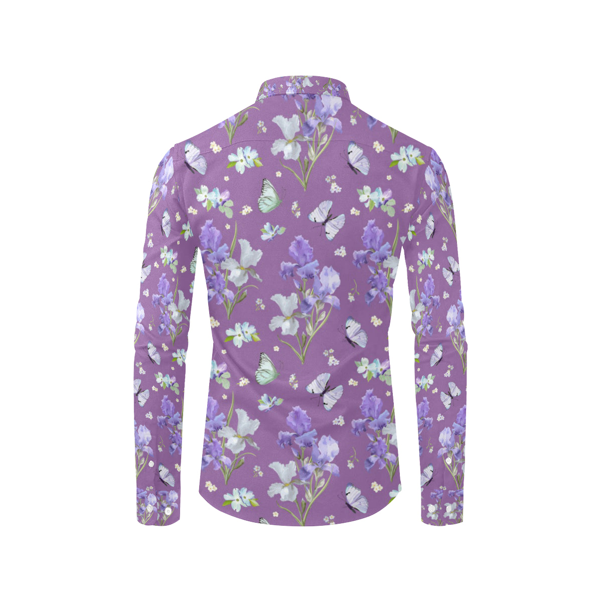 Iris Pattern Print Design IR09 Men's Long Sleeve Shirt