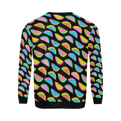 Watermelon Pattern Print Design WM08 Men Long Sleeve Sweatshirt