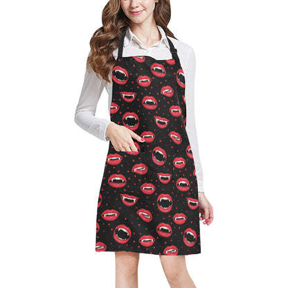 Halloween Pattern Print Design 01 Apron with Pocket