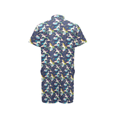 Unicorn Print Design LKS304 Men's Romper