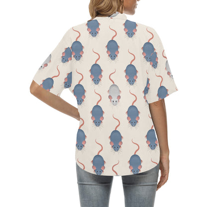 Rat Pattern Print Design 03 Women's Hawaiian Shirt
