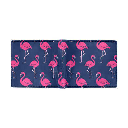 Pink Flamingo Pattern Men's ID Card Wallet