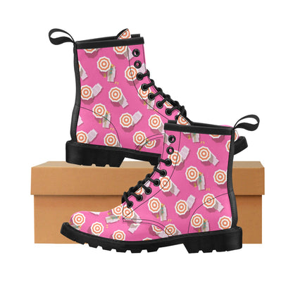 Beach Top View Umbrella Theme Women's Boots