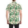 Rainforest Giraffe Pattern Print Design A02 Men's Short Sleeve Button Up Shirt