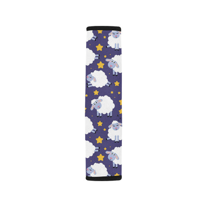 Sheep Pattern Print Design 03 Car Seat Belt Cover