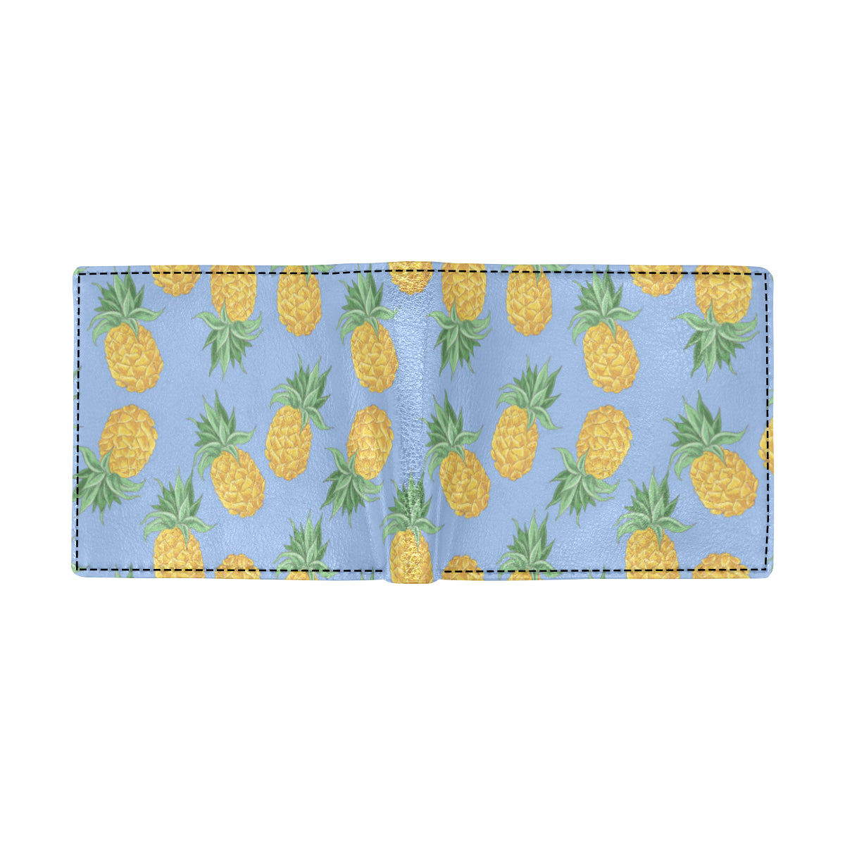 Pineapple Pattern Print Design A04 Men's ID Card Wallet