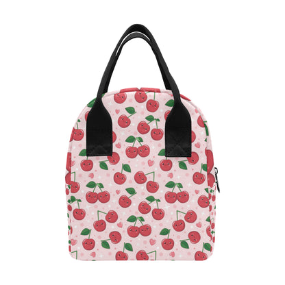 Cherry Pattern Print Design CH02 Insulated Lunch Bag