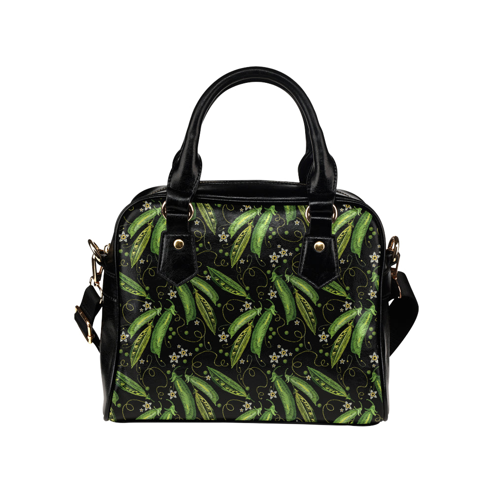 Peas Pattern Print Design A02 Shoulder Handbag