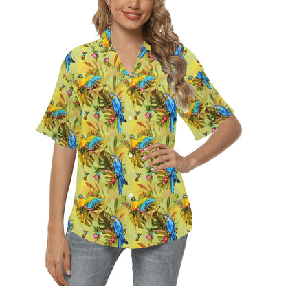 Parrot Pattern Print Design A02 Women's Hawaiian Shirt