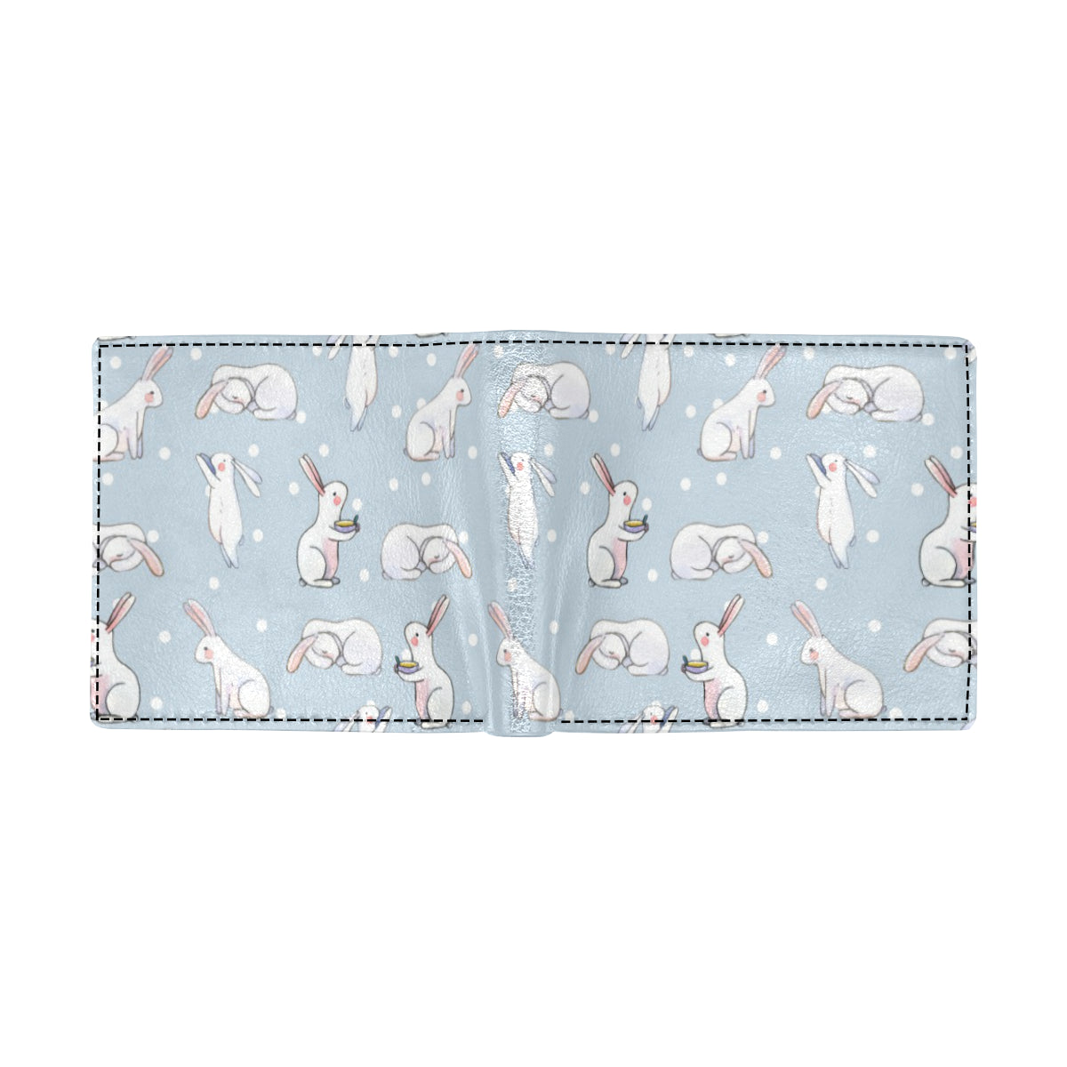 Rabbit Pattern Print Design RB06 Men's ID Card Wallet