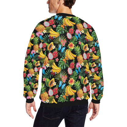 Tropical Fruits Pattern Print Design TF04 Men Long Sleeve Sweatshirt