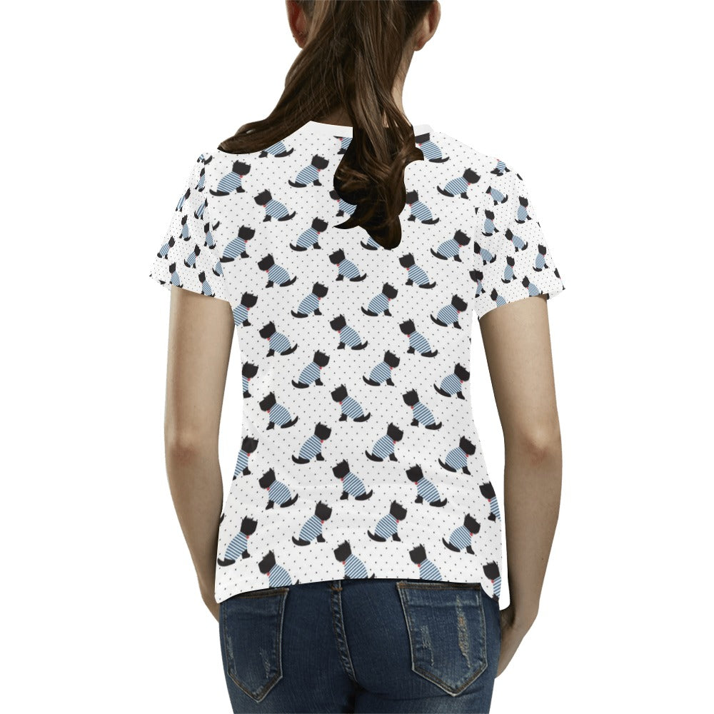 Scottish Terriers Print Design LKS3013 Women's  T-shirt