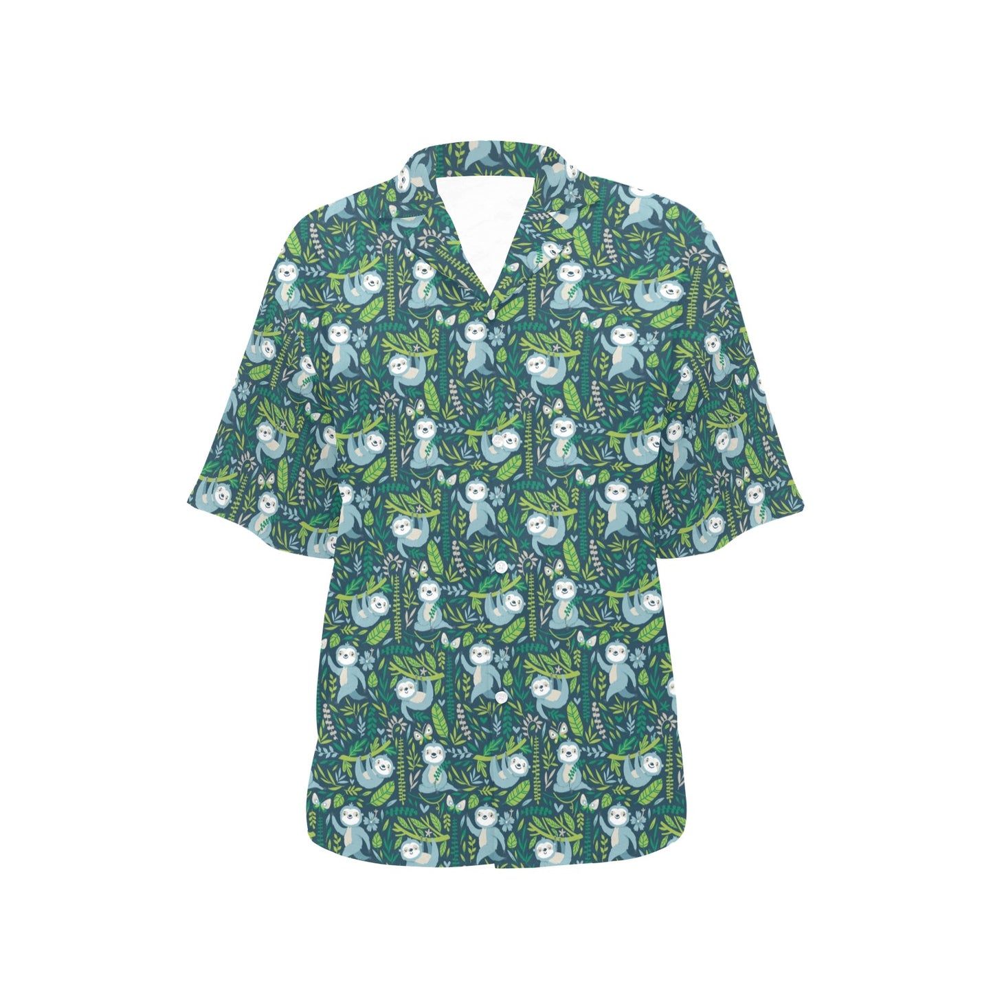 Sloth Print Design LKS304 Women's Hawaiian Shirt