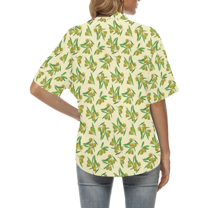 Olive Print Design LKS302 Women's Hawaiian Shirt