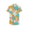 Mountain Pattern Print Design 02 Men's Short Sleeve Button Up Shirt