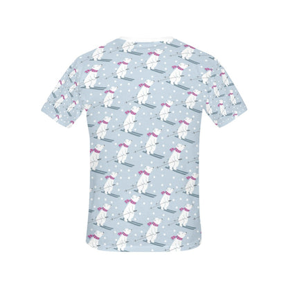 Ski Print Design LKS307 Women's  T-shirt