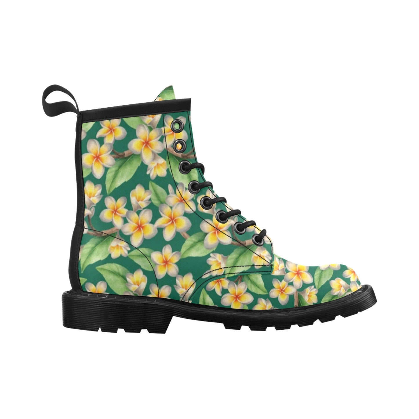 Plumeria Pattern Print Design PM07 Women's Boots