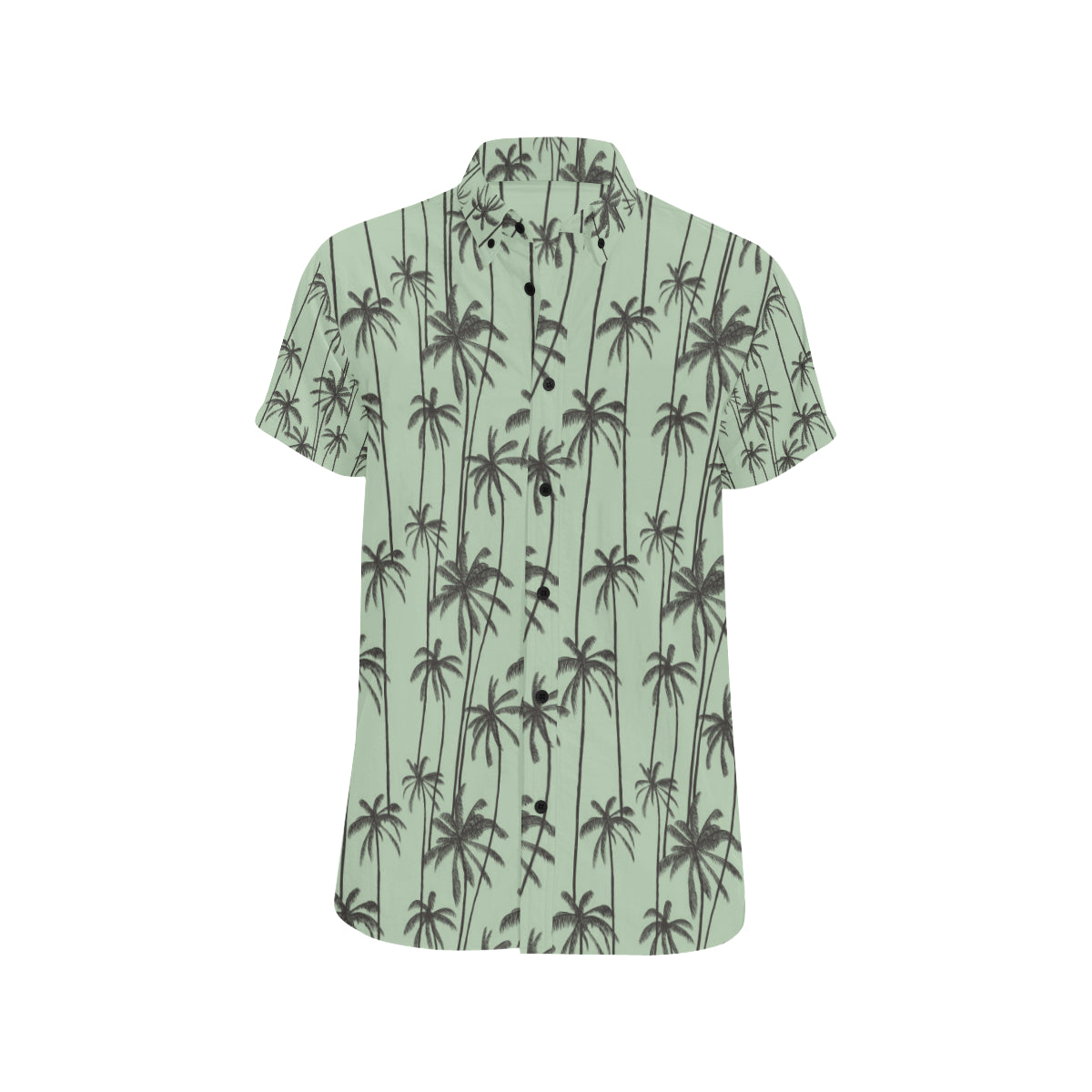 Palm Tree Pattern Print Design A04 Men's Short Sleeve Button Up Shirt