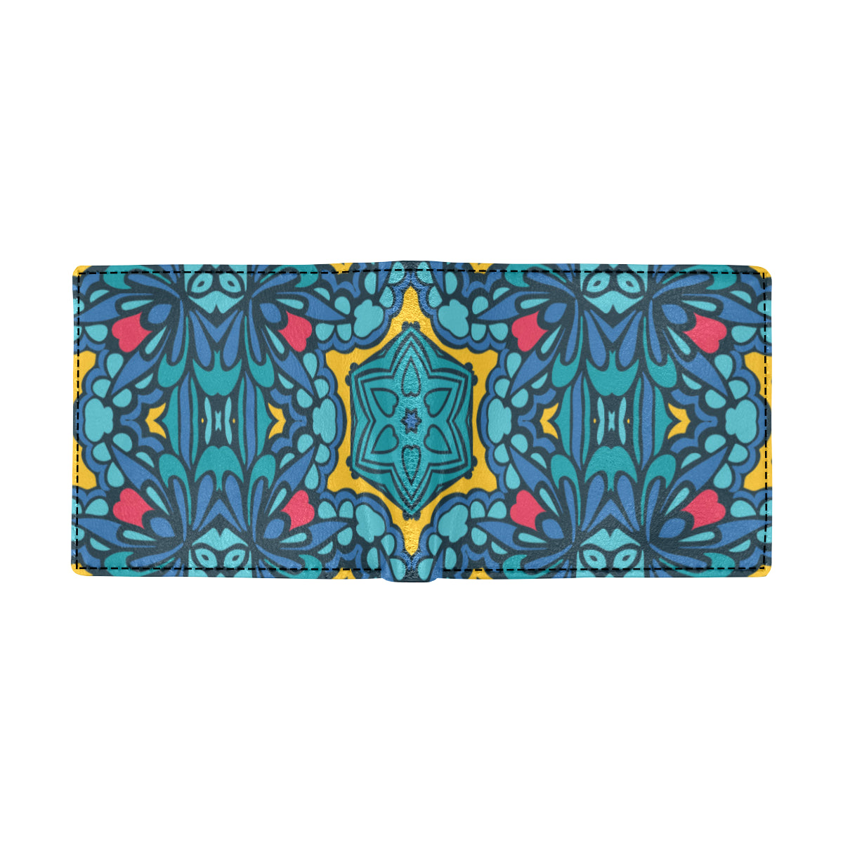 Kaleidoscope Pattern Print Design 04 Men's ID Card Wallet