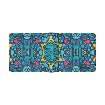Kaleidoscope Pattern Print Design 04 Men's ID Card Wallet