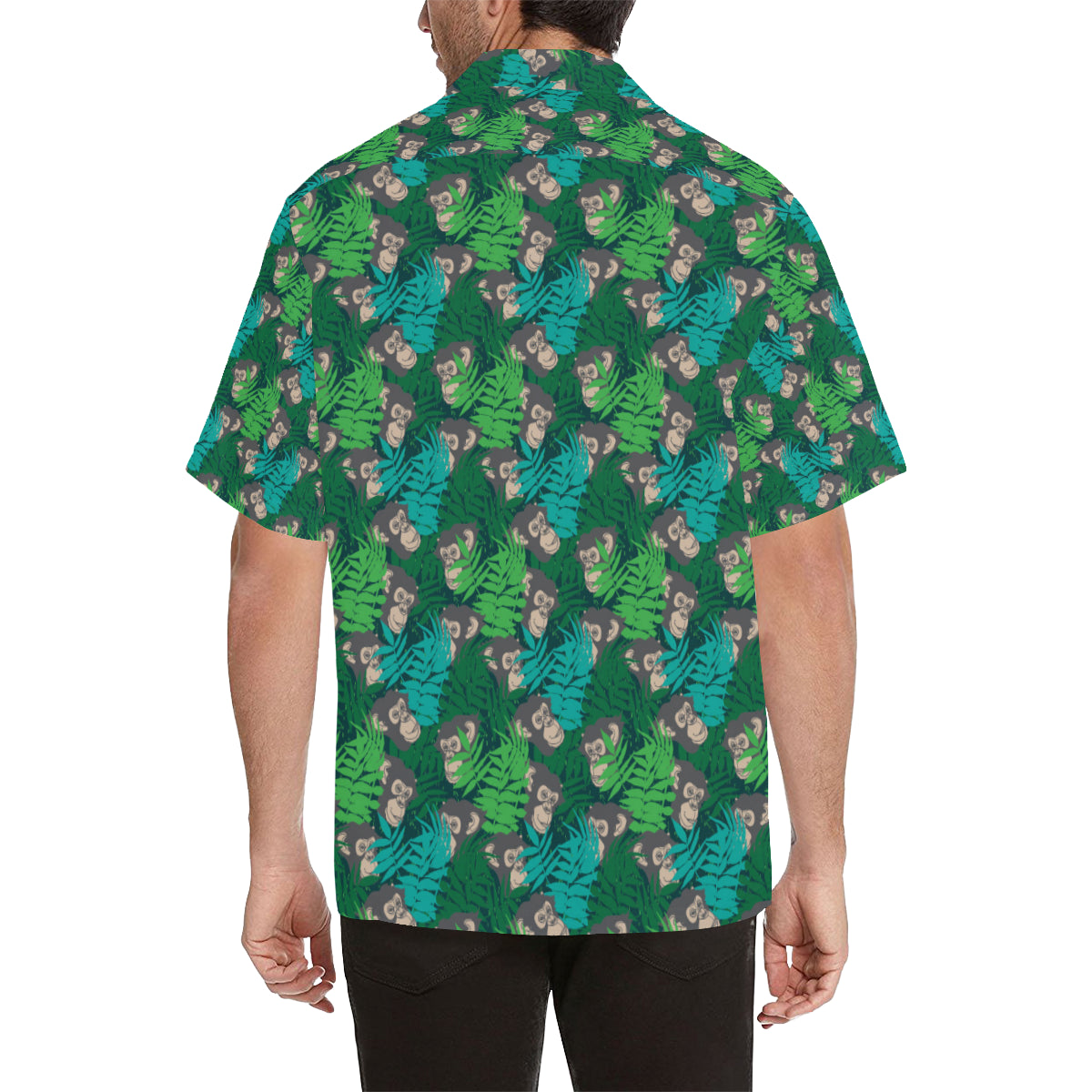 Chimpanzee Pattern Print Design 01 Men's Hawaiian Shirt