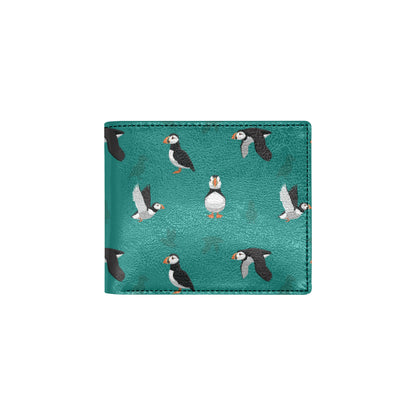 Puffin Pattern Print Design A02 Men's ID Card Wallet
