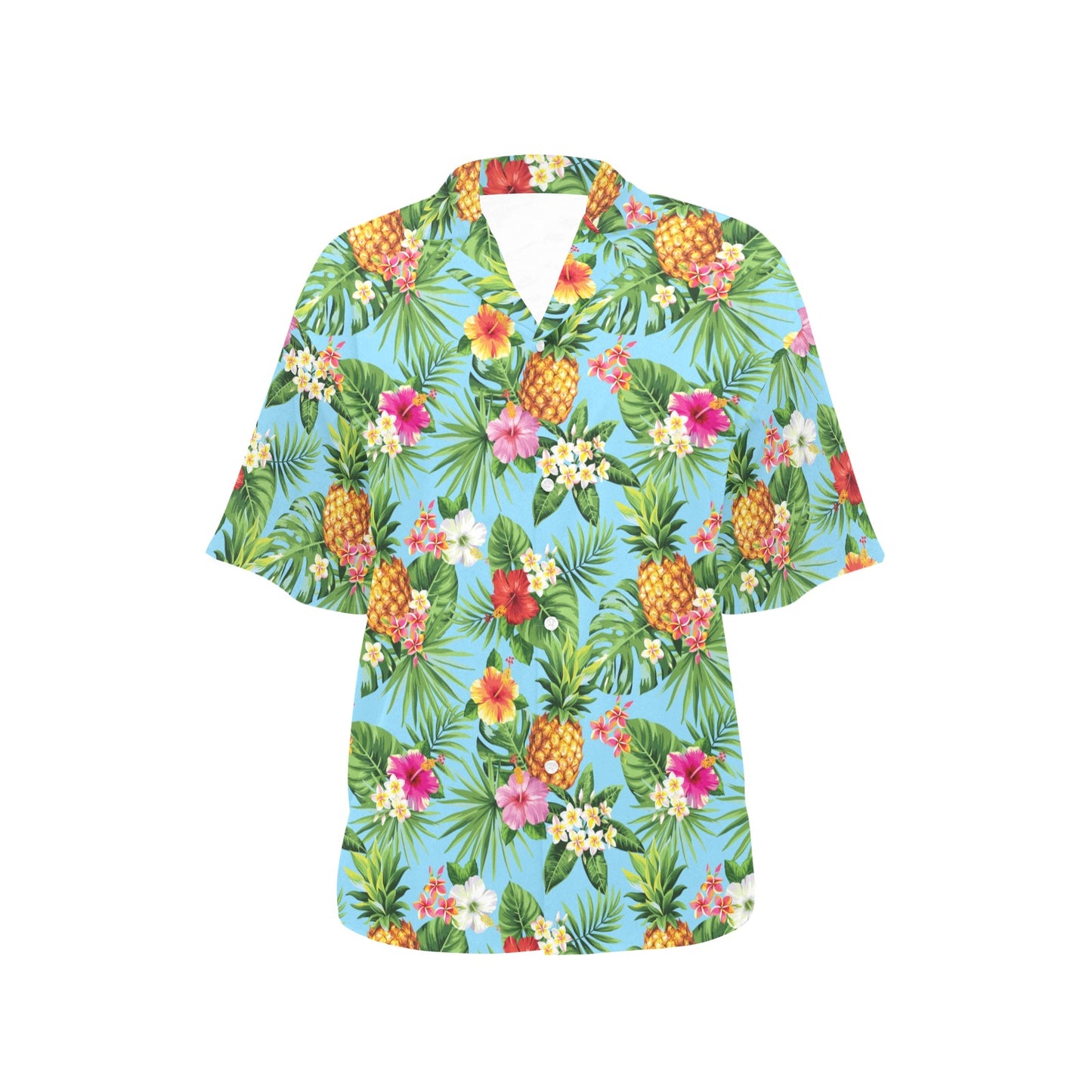 Pineapple Hawaiian flower Tropical Women's Hawaiian Shirt