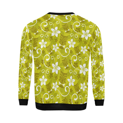 Hawaiian Themed Pattern Print Design H019 Men Long Sleeve Sweatshirt