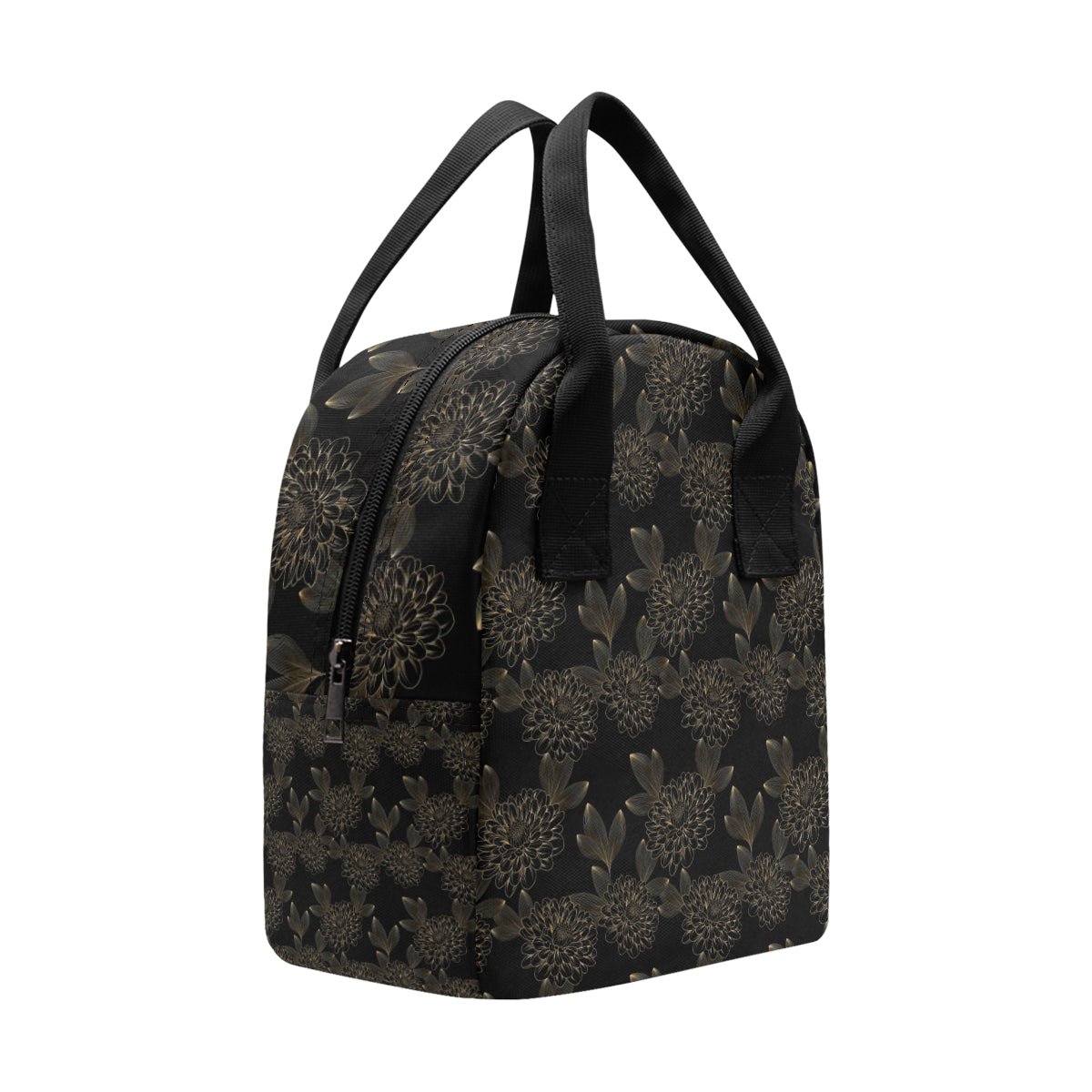 Dahlia Pattern Print Design DH04 Insulated Lunch Bag