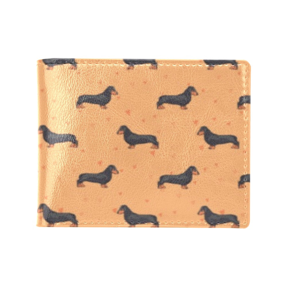 Dachshund Draw Print Pattern Men's ID Card Wallet