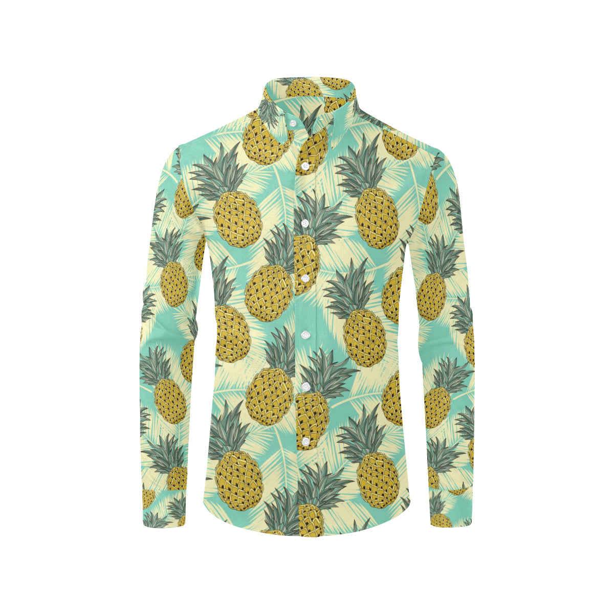 Pineapple Pattern Print Design PP03 Men's Long Sleeve Shirt